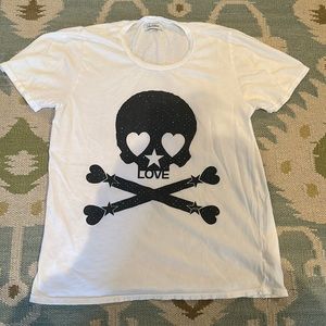 Lauren Moshi skull t-shirt size small